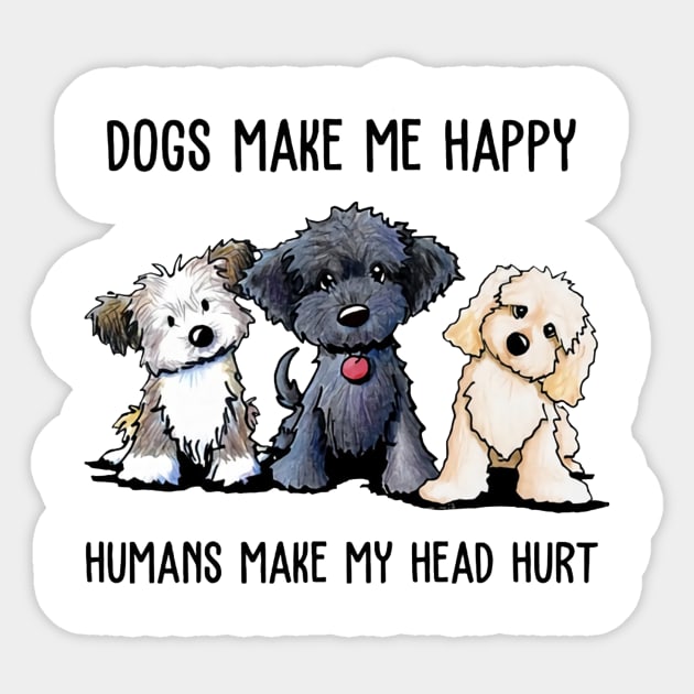 Dogs Make Me So Happy Sticker by irieana cabanbrbe